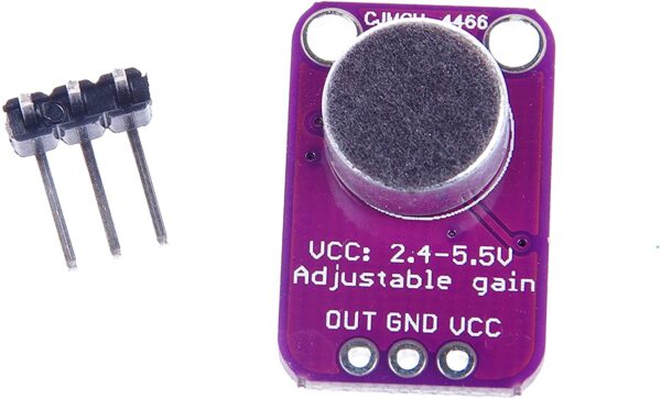 MAX4466 electret microphone amplifier adjustable