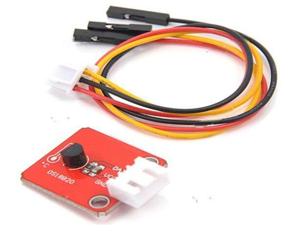 DS18B20 Digital Infrared Temperature Sensor (red) with wire