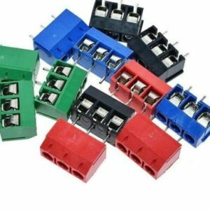 Screw Terminal Block 3-Pin, 5 mm Pitch Side Entry 5,10 and 25 Pack