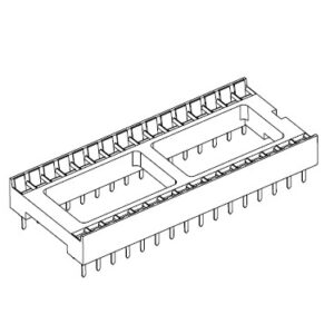 Dual Wipe IC Sockets 15.24mm- 600mil wide