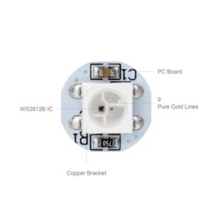WS2812B Addressable RGB 5050SMD LED Chips Pixel on White Heat Sink PCB 5V