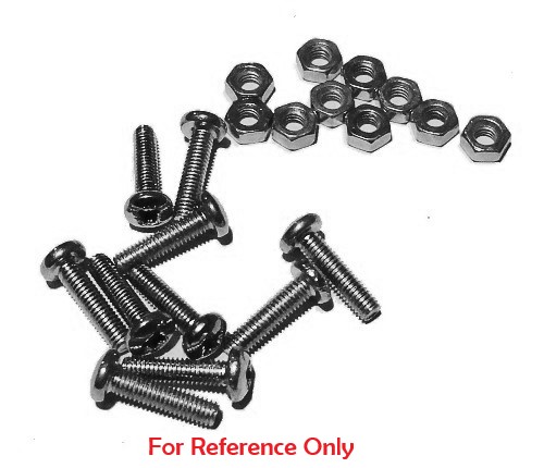 M2.5 Pan Pozi Nickel Screw & Nut 10 pack