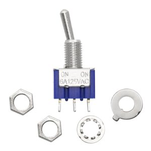 MTS-102 Blue Mini Toggle Switch 3 pins SPDT On-On 3A