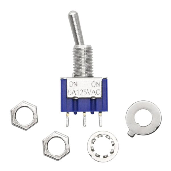 MTS-102 Blue Mini Toggle Switch 3 pins SPDT On-On 3A