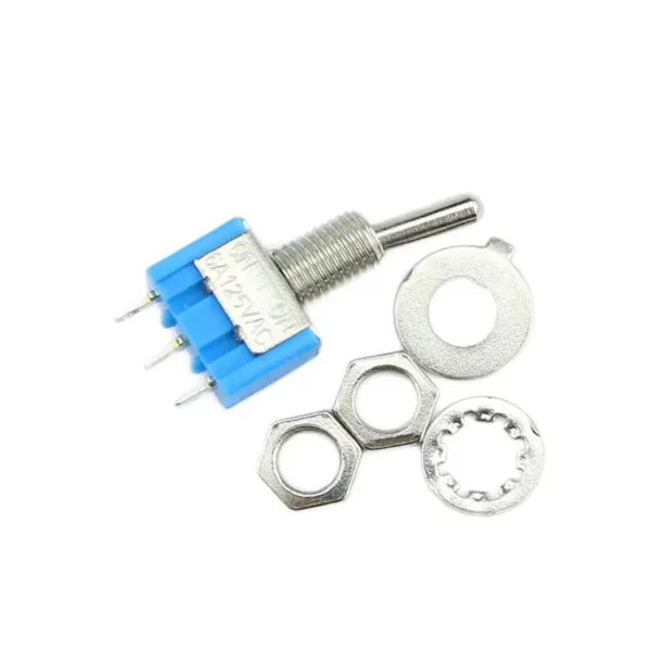 MTS-102 Blue Mini Toggle Switch 3 pins SPDT On-On 3A