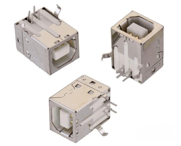 Type B 90 Deg Horizontal PCB Mnt USB 2.0