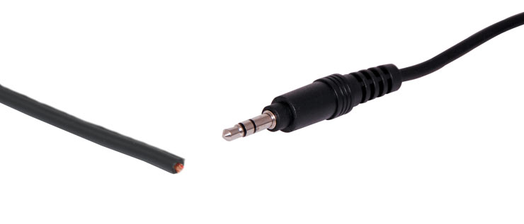 0.5m 3.5mm Stereo Plug To Bare End Cable