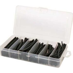 160pc 100mm Black Heat Shrink Tubing Pack