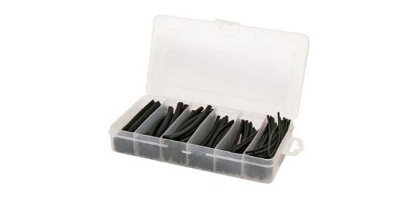160pc 100mm Black Heat Shrink Tubing Pack