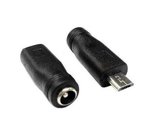 Micro USB 5 Pin Male To 5.5 x 2.1mm Female DC Power Adapter