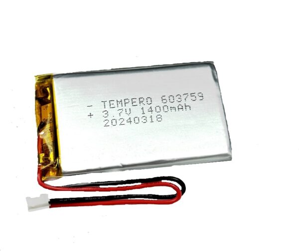 603759 Lithium-ion polymer Battery (LiPo) 3.7V 1400mAh