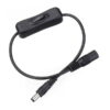 DC Inline Switch 2.1mm-5.5mm Male to Female Jack