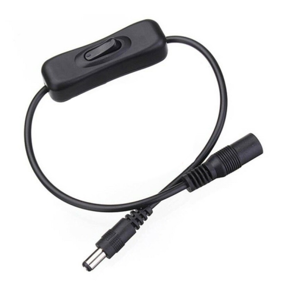 DC Inline Switch 2.1mm-5.5mm Male to Female Jack