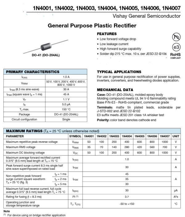 Rectifier Diode General Purpose