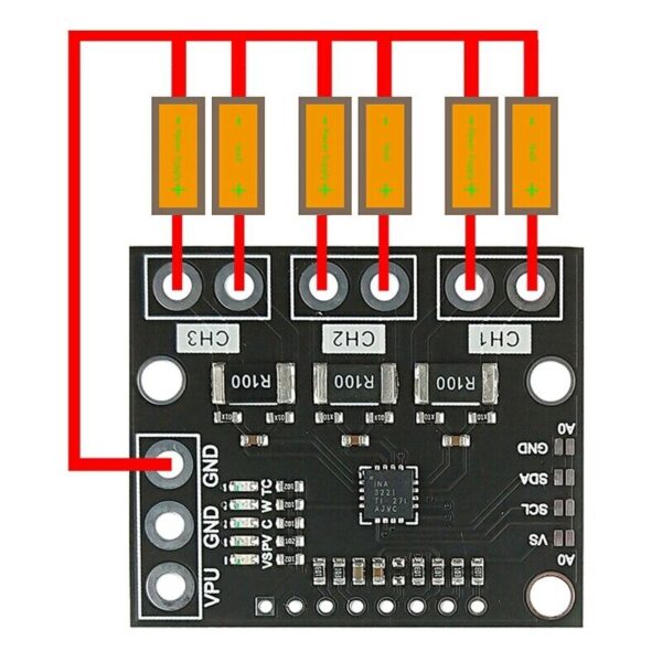 INA3221 I2C Triple-Channel Current
