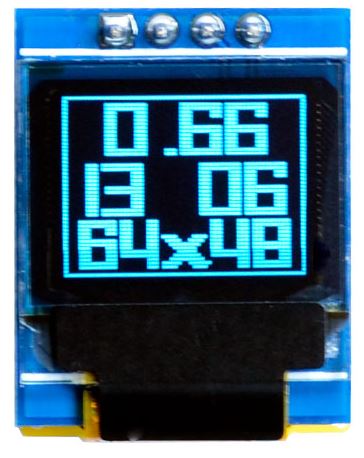 0.66 Inch White or blue I2C/ IIC OLED LCD 64x48 4pin