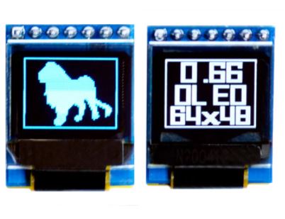 0.66 Inch Blue or White SPI OLED LCD 64x48 7pin