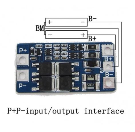 2S 10A 7.4V 18650 lithium battery