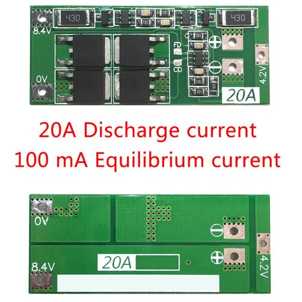 2S 20A 8.4V BMS Balanced