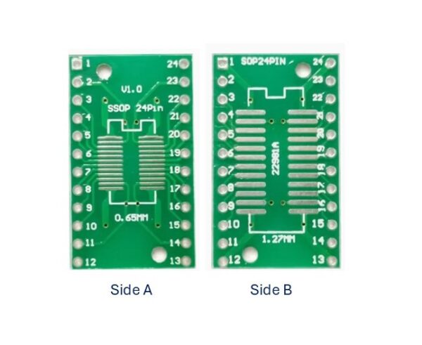 SOP24 SSOP24 TSSOP24 to DIP24 1.27/0.65mm Adapter PCB