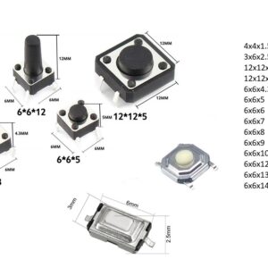 140PCS Tactile Push Button Switch Micro Momentary Tact
