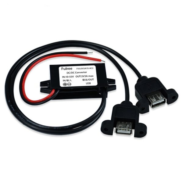 Waterproof DC-DC Converter 12V Step Down to 5V Car USB Power Supply Module 3A