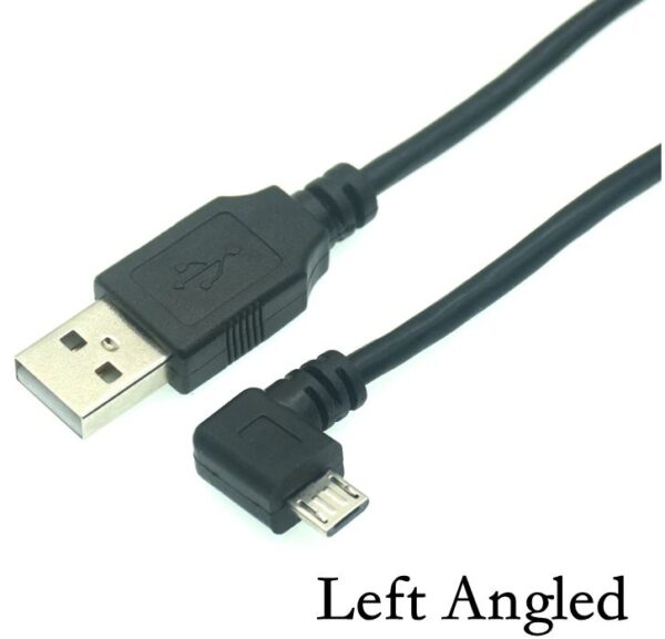 USB Left angled Micro-B-Pin 4 to Type A Male
