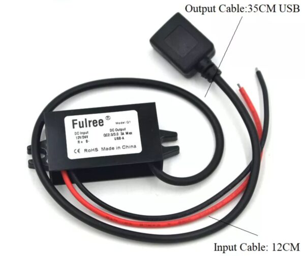 Waterproof DC-DC Converter 12V Step Down to 5V Car USB Power Supply Module 3A