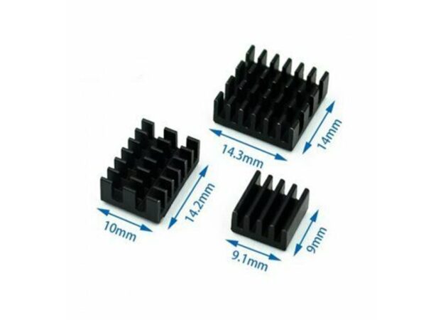 3pcs Raspberry Pi 4 Aluminium Heatsink Kit