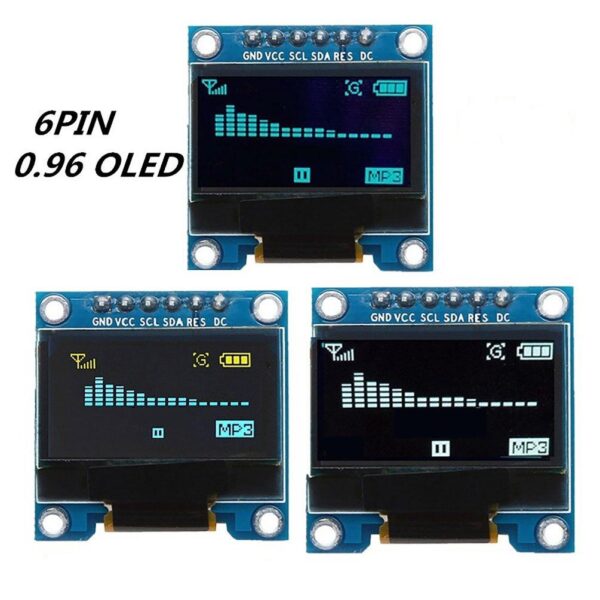 0.96 Inch 6Pin IIC I2C SPI Interface OLED White LCD