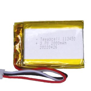113450 Lithium ion polymer Battery (LiPo) (3.7V 2000mAh) 3 pin