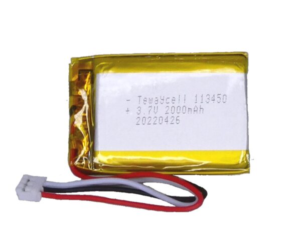 113450 Lithium ion polymer Battery (LiPo) (3.7V 2000mAh) 3 pin