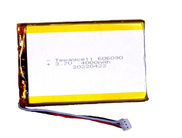 606090 Lithium ion polymer Battery (LiPo) (3.7V 4000mAh) 3 pin