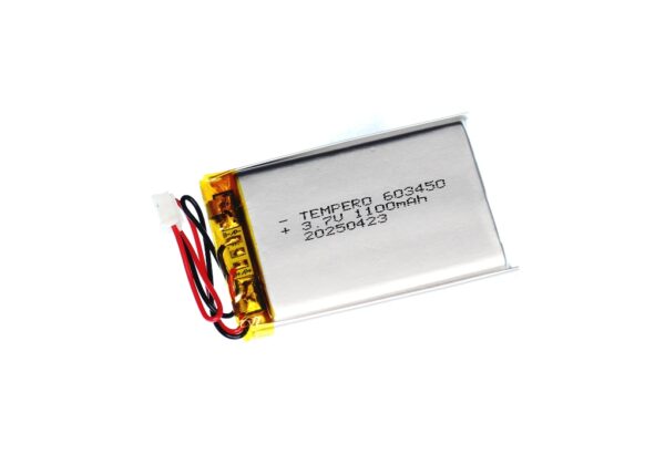 Polymer Lithium Ion Battery LiPo 1100mAh 3.7V 603450 2pin