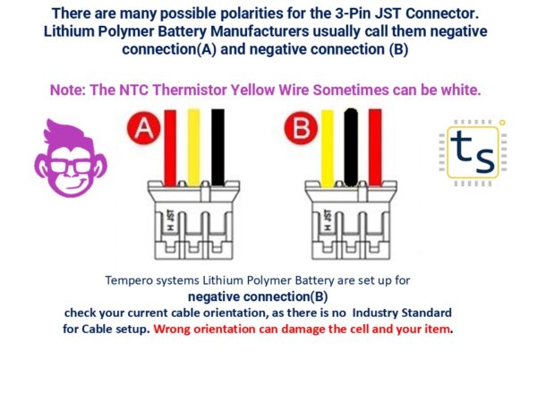 There are many possible polarities for the 3-Pin JST Connector