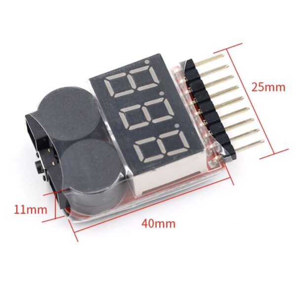 1-8S Lipo 2IN1 Indicator Tester Low Voltage Buzzer Alarm