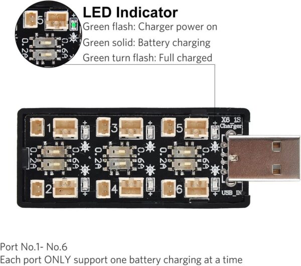 1S LiPo Battery USB Charger 3.7V/4.20V