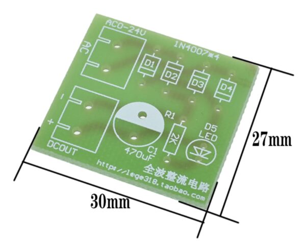 IN4007 full wave bridge rectifier Kit