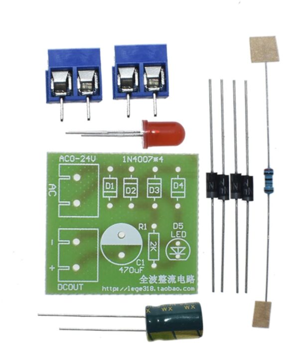 IN4007 full wave bridge rectifier Kit