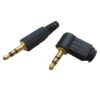3.5mm Gold Stereo Jack Plug straight or Right Angle