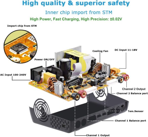 HTRC Lipo Charger 1 -6S Touch Screen Dual Discharger AC150W DC240W 10A T240