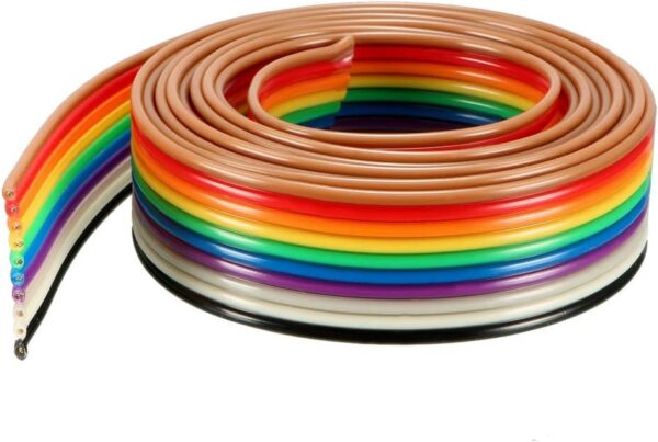10 Wire Rainbow IDC Flat Ribbon