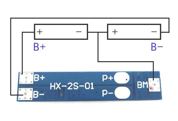 2S 5A BMS HX-2S-01 Li-ion Battery Protection Module