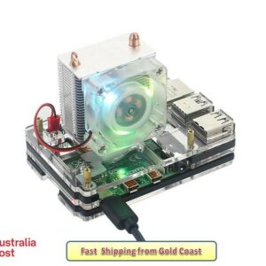 ICE-Tower Cooling Fan  colour LED Raspberry Pi 4  Pi 3 or 3B+