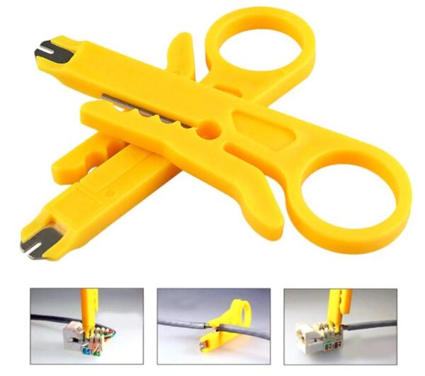 9CM Mini Portable Wire Stripper Knife Crimper