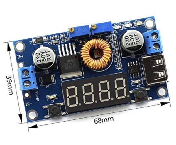LM2596 4 LED USB DC 5-36v to 1.25-32v 5A Buck