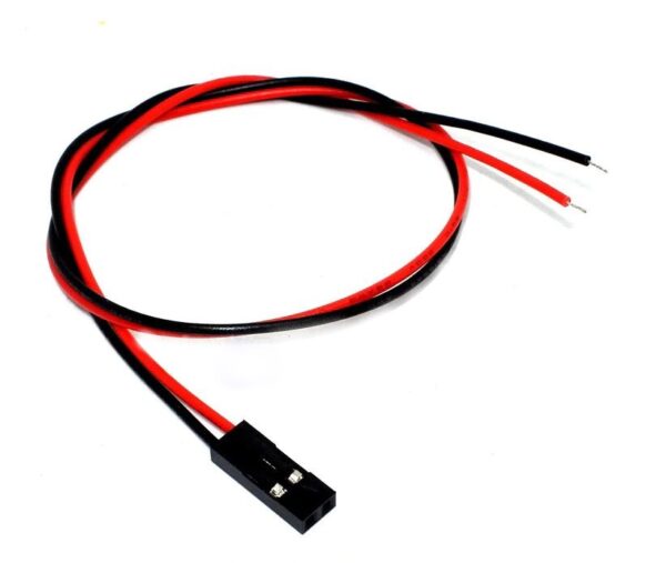 2P Dupont Cable 20cm Female to Tinned end