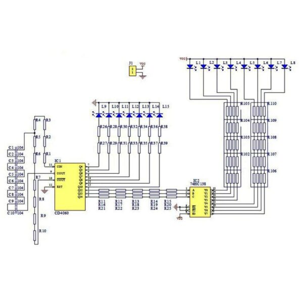 15 Ways LED Soldering Practice Board ZY-TP1801