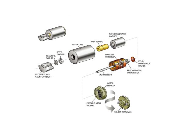 NFP-P0612 Cylindrical Vibration Motor 6x12mm