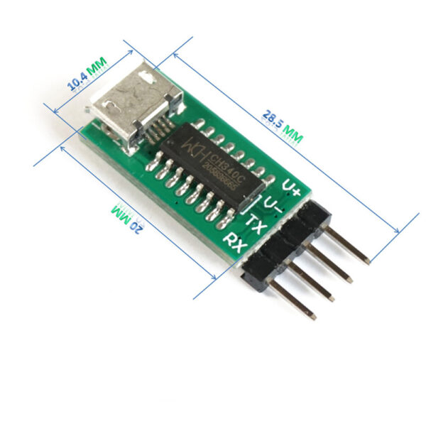 CH340C Micro USB to TTL, 4 Way Dupont cables